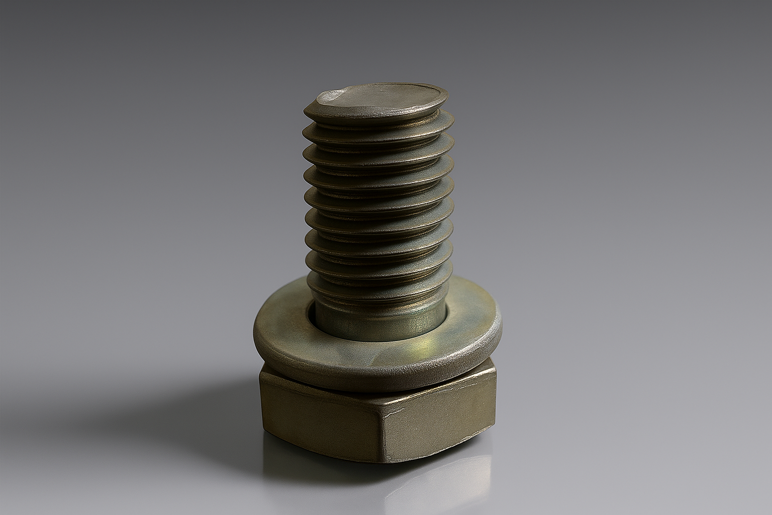 پیچ تمام رزوه همراه واشر فنری